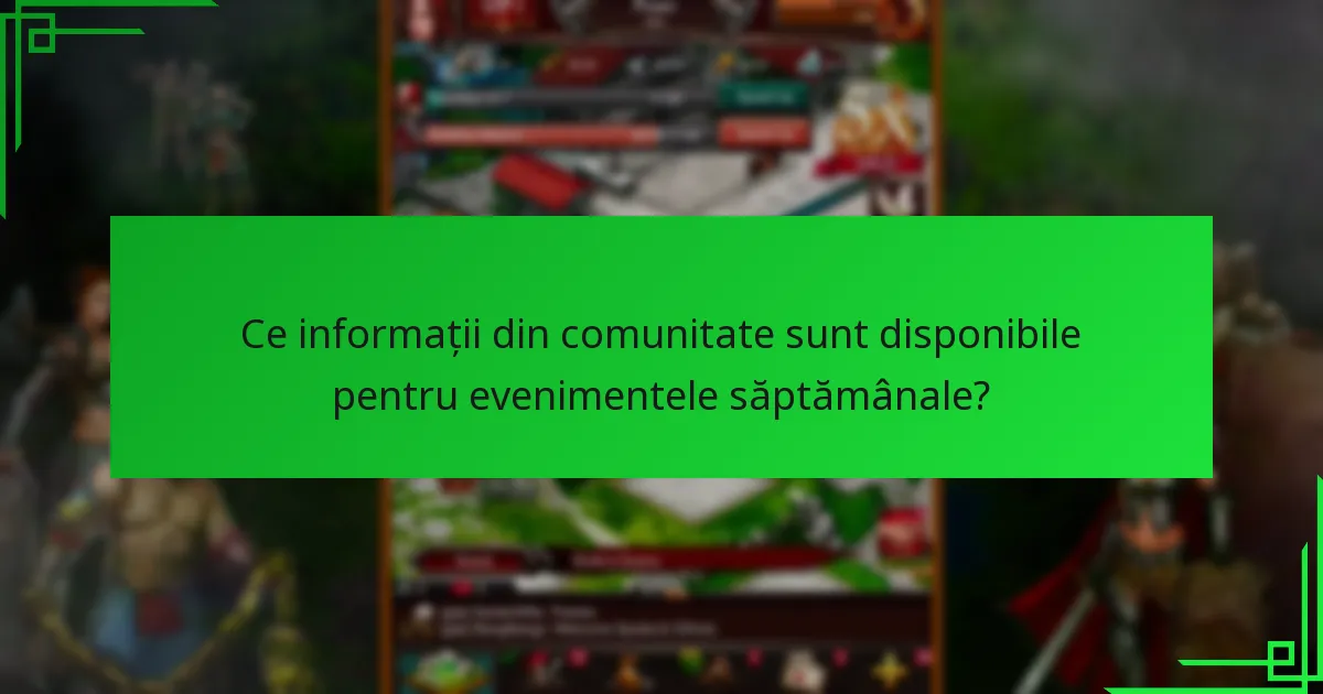 Cum pot participa eficient la evenimentele săptămânale?
