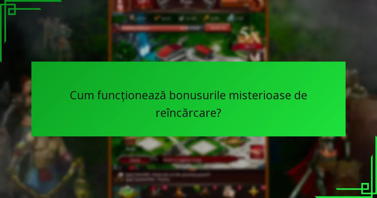 Care sunt cele mai bune practici pentru participarea la bonusurile misterioase de reîncărcare?