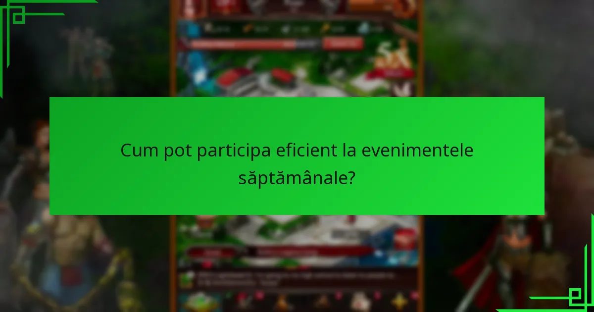 Ce informații din comunitate sunt disponibile pentru evenimentele săptămânale?